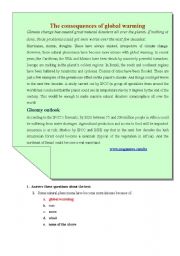 English Worksheet: Global warming