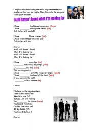 English Worksheet: U2 Song