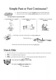 English Worksheet: Simple Past or Past Continuous? I