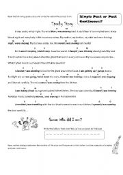 English Worksheet: Simple Past or Past Continuous? II