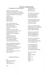 English Worksheet: 3 songs about the American dream