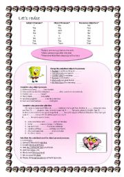 English Worksheet: Lets revise