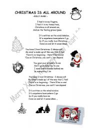 English worksheet: Christmas is all around