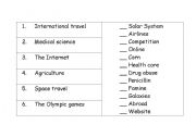 English Worksheet: Vocab matching activity