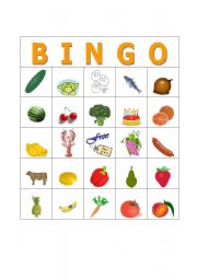 English worksheet: Food Bingo card#3