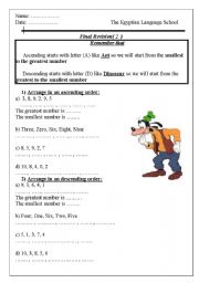 English Worksheet: Math