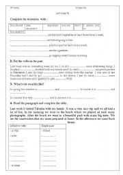 English Worksheet: Lets keep fit