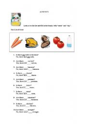 English worksheet: some/any