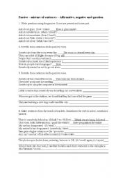 English worksheet: Passive - active voice