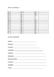 English worksheet: write the numbers