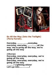English Worksheet: twilight song