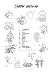 English Worksheet: Easter Symbols