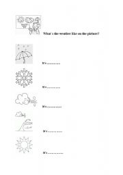 English worksheet: Weather