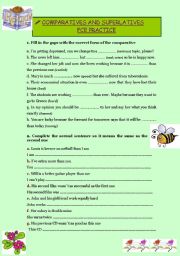 English Worksheet: Comparatives and superlatives for FCE students
