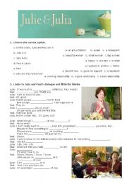 English Worksheet: Julie & Julia 