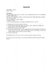 English Worksheet: Pecan Pie