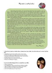 English Worksheet: My streets: a world of violence