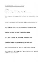 English worksheet: Past simple and continuous