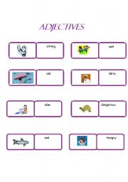 English worksheet: Adjective dominoes 2/2
