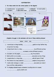 English Worksheet: DISTRIBUTION - from factory to shop
