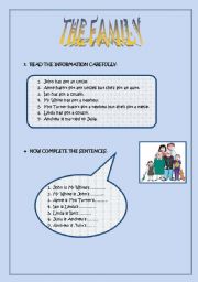 English worksheet: THE FAMILY