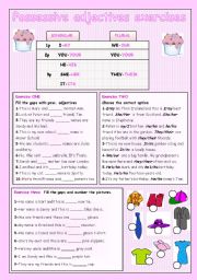 English Worksheet: POSSESSIVE ADJECTIVES