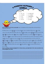 Vowels and consonants practice