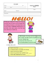 English Worksheet: English Test 