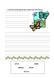 English Worksheet: writing