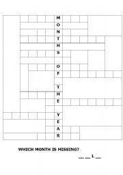 English Worksheet: MONTHS OF THE YEAR
