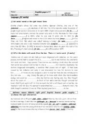 English Worksheet: English paper n 5 for 1st year secondary  pupils