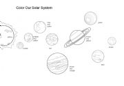 English Worksheet: Color the Solar System