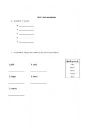 English worksheet: vowels and letters