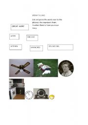 English Worksheet: story telling by cutting and pasting
