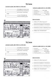 English Worksheet: there is /are 
