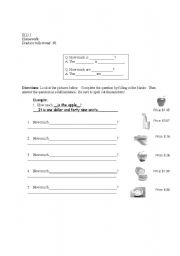 English worksheet: How much?