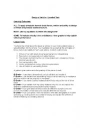 English Worksheet: OCR gateway design a vehicle