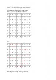 English Worksheet: GREETING WORKSHEET