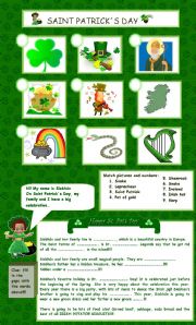 English Worksheet: On St. Patricks Day!