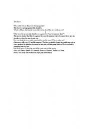 English Worksheet: Answer sheet scinece 5