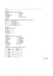 English worksheet: exercises