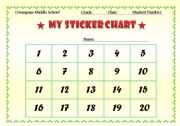 English worksheet: Sticker Chart