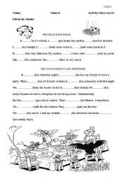 English Worksheet: was were / simple past