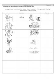 English worksheet: Activities: vocabulary