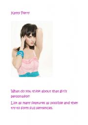English Worksheet: Katy Perry