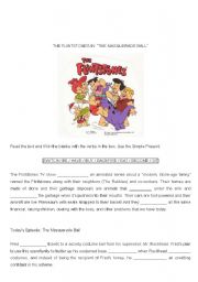 English Worksheet: The Flintstones