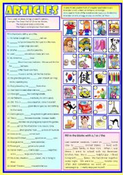 English Worksheet: Articles