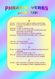 English Worksheet: Phrasal verbs with UP