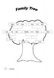 English Worksheet: Family Tree