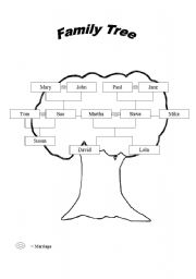 English worksheet: Family Tree